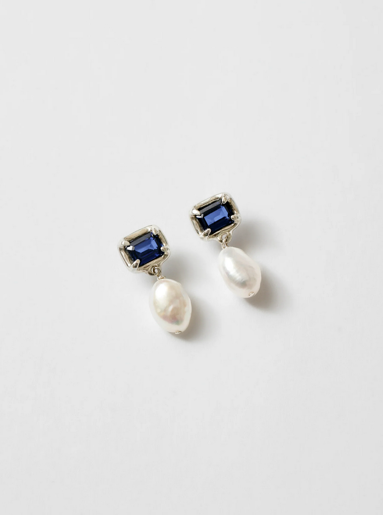 Wolf Circus | Sophie Earings - Sapphire Blue + Silver