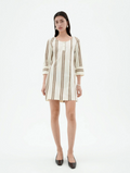Thinking Mu | Otter Poplin Stripes - Maria Dress