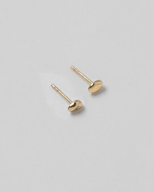 Wolf Circus | Small Bean Stud Earrings - Gold