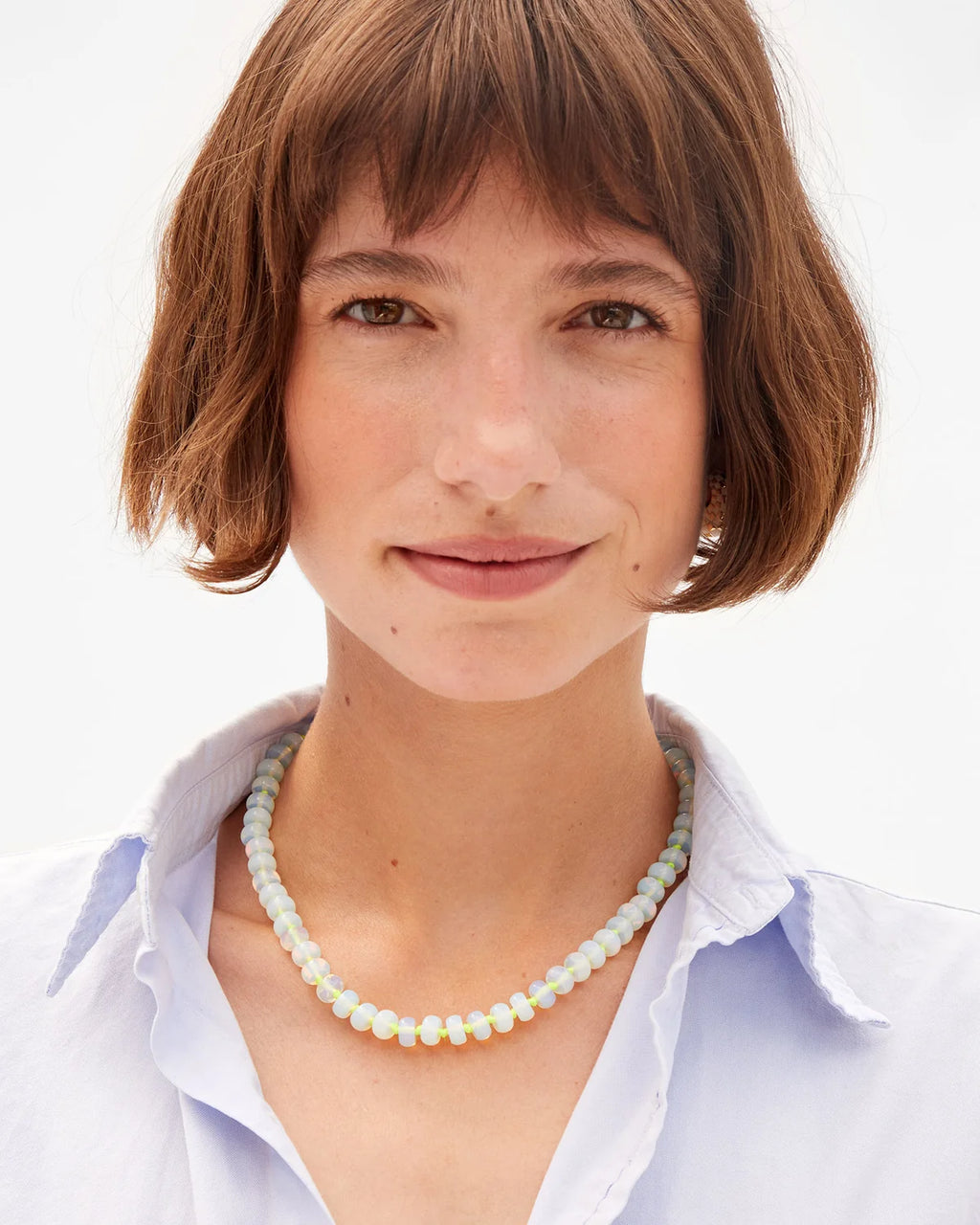 Clare V. | Moon Stone Slice Necklace