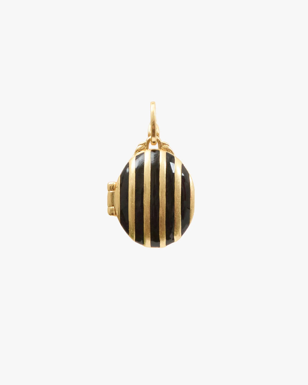 Clare V | Stripe Locket - Vintage Gold
