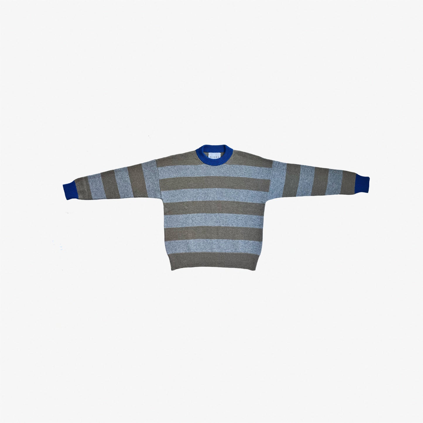 Givéh | Stripe Party Sweater - Taupe/Grey/Blue