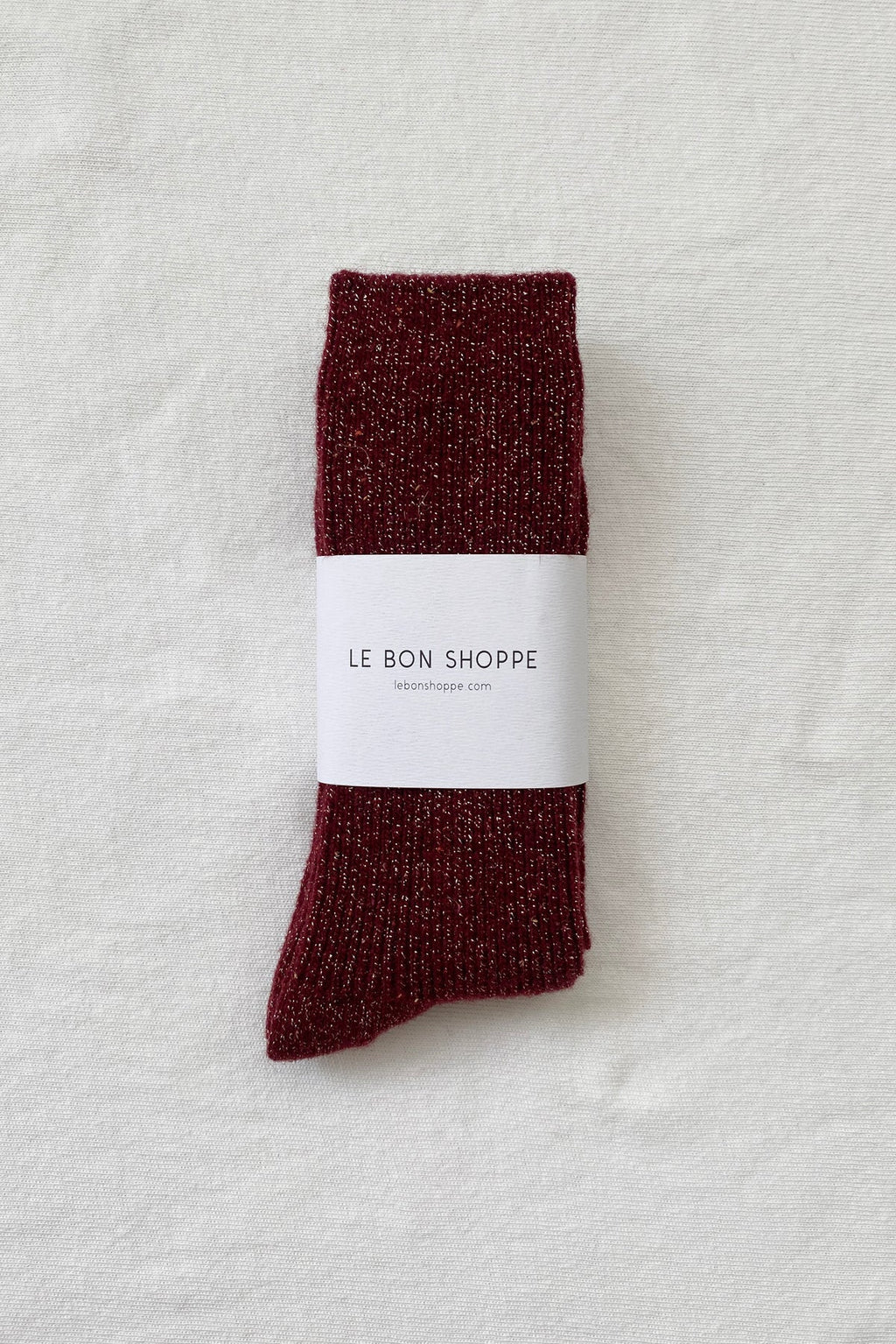 Le Bon Shoppe | Winter Sparkle Socks - Wine