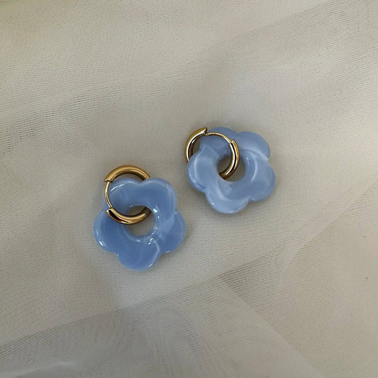 Love Local Jewelry | Cassara Hoops - Light Blue