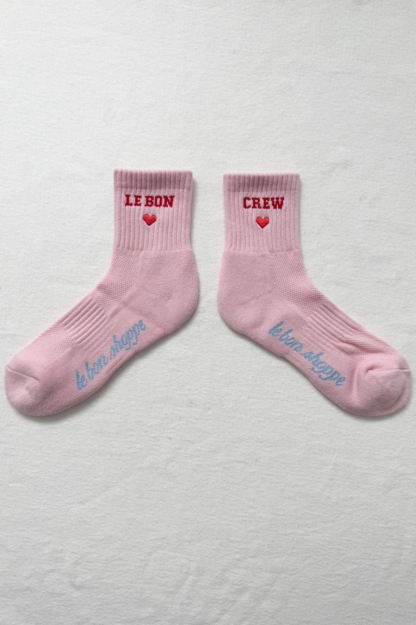 Le Bon Shoppe | Embroidered Crew Socks - Strawberry