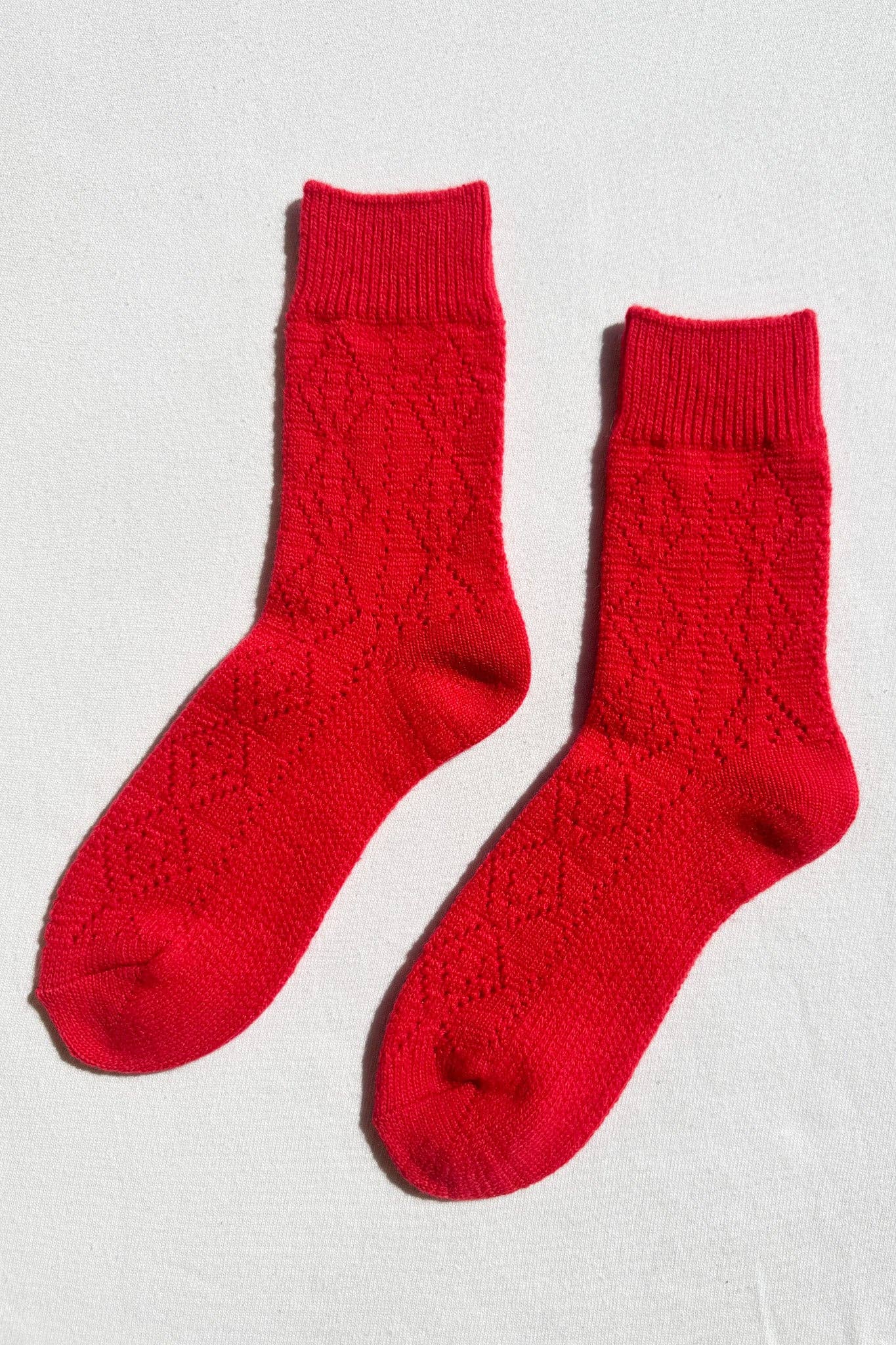 Le Bon Shoppe | Cashmere Pointelle Socks - Red