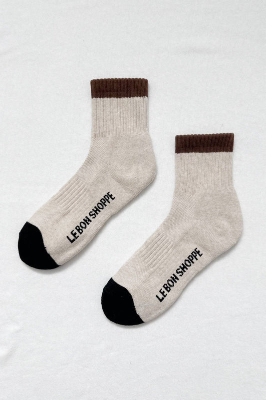 Le Bon Shoppe | Color Block Girlfriend socks - Black Coffee