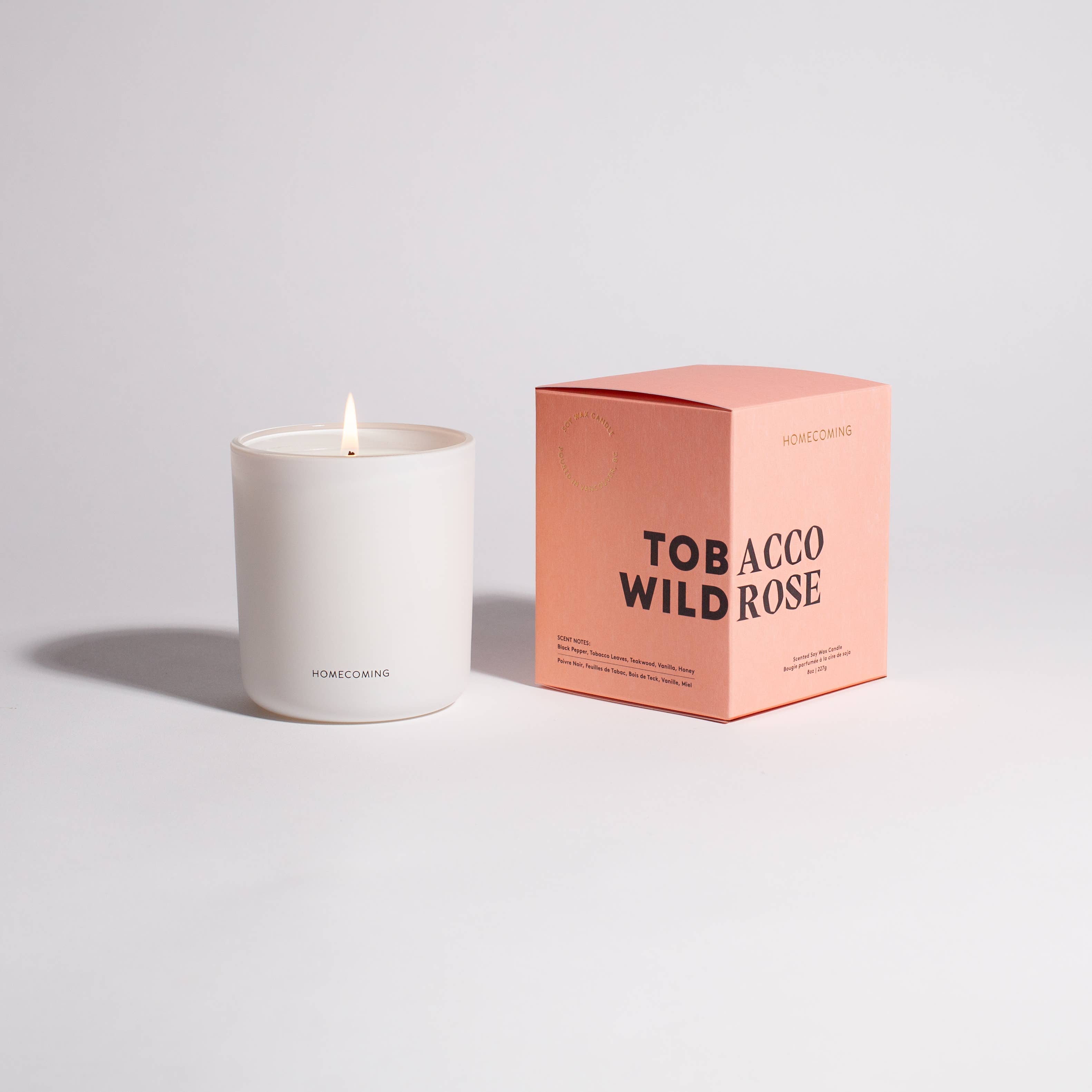 Homecoming | Tobacco Wild Rose Soy Wax Candle
