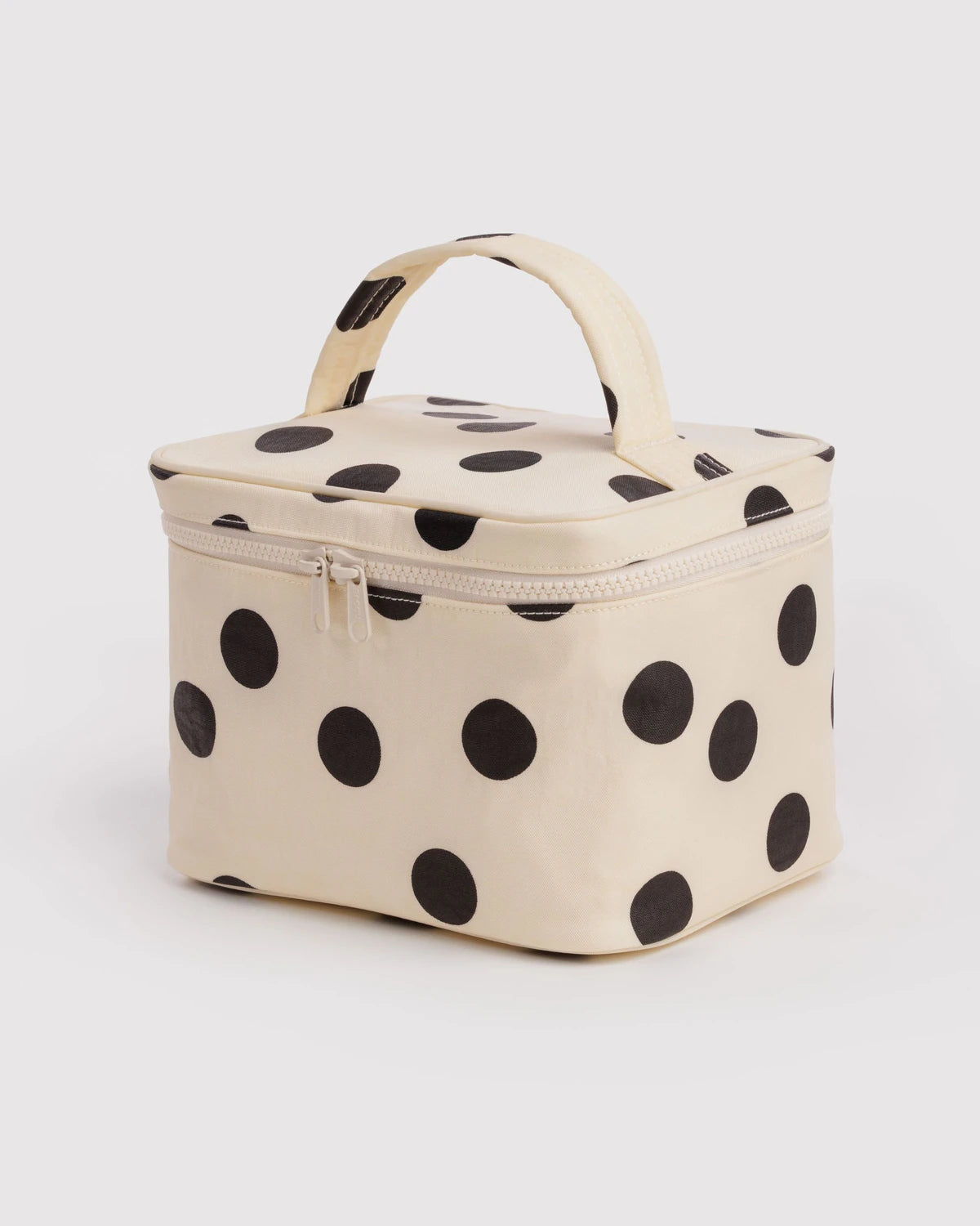 Baggu | Large Cosmetic Case - Cream and Black Polka Dot