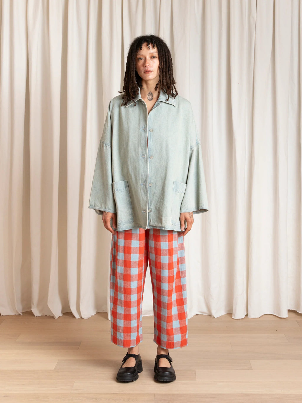 Ali Golden | Oversized Shirt jacket - Light Denim