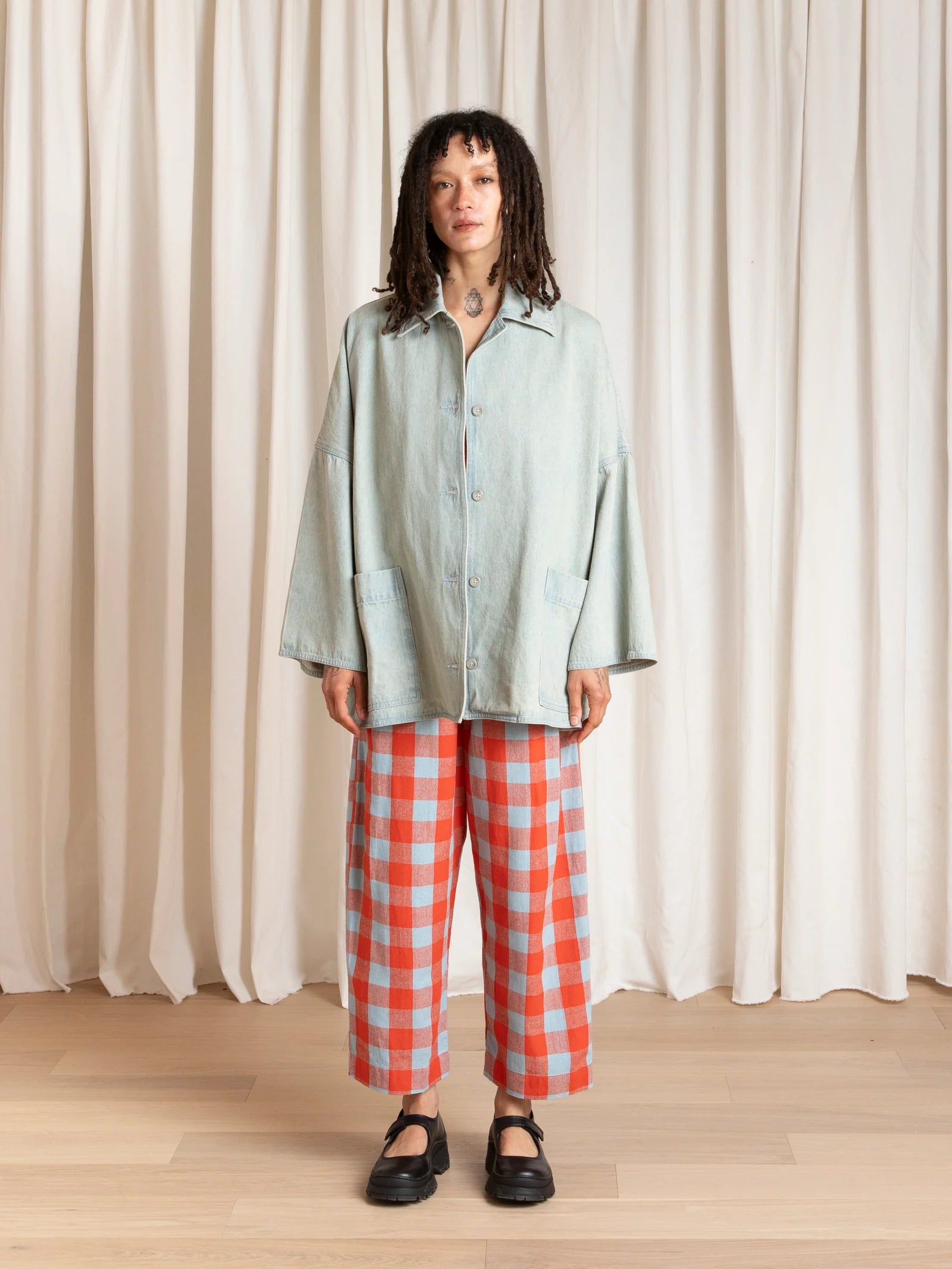 Ali Golden | Oversized Shirt jacket - Light Denim