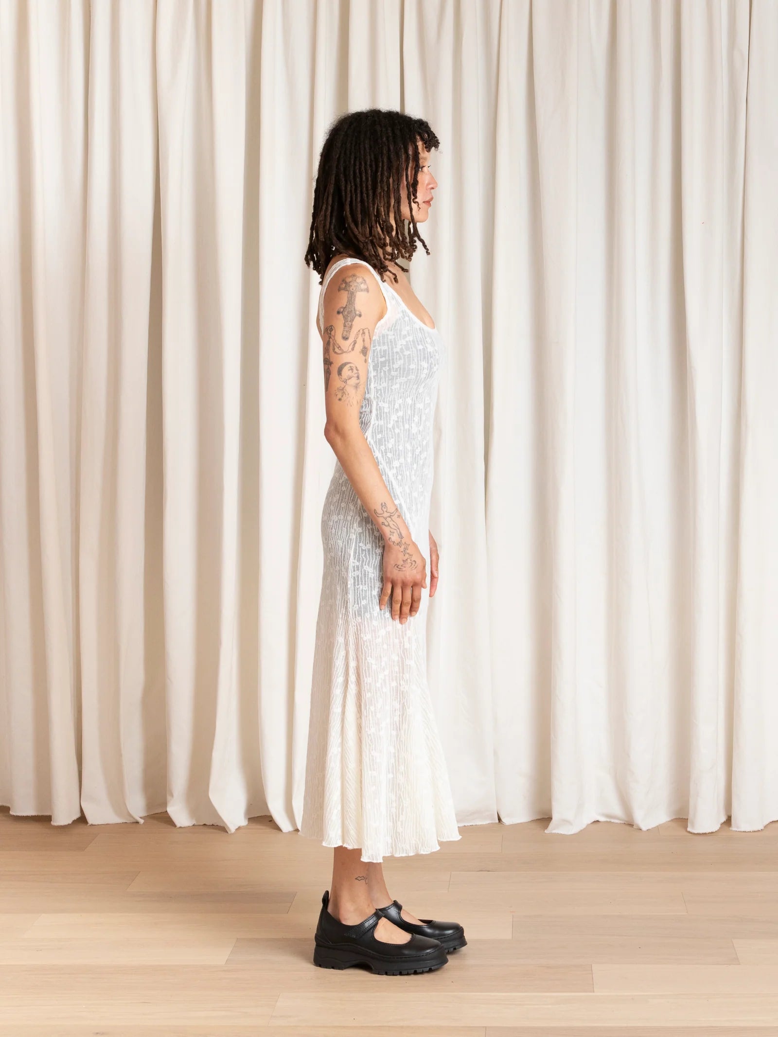 Ali Golden | Tank Dress with Astmetrical Hem