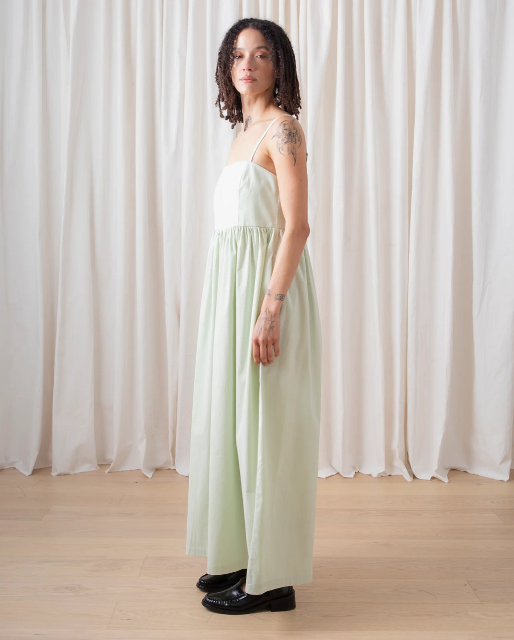 Ali Golden | Seersucker Full Jumper - Light Mint