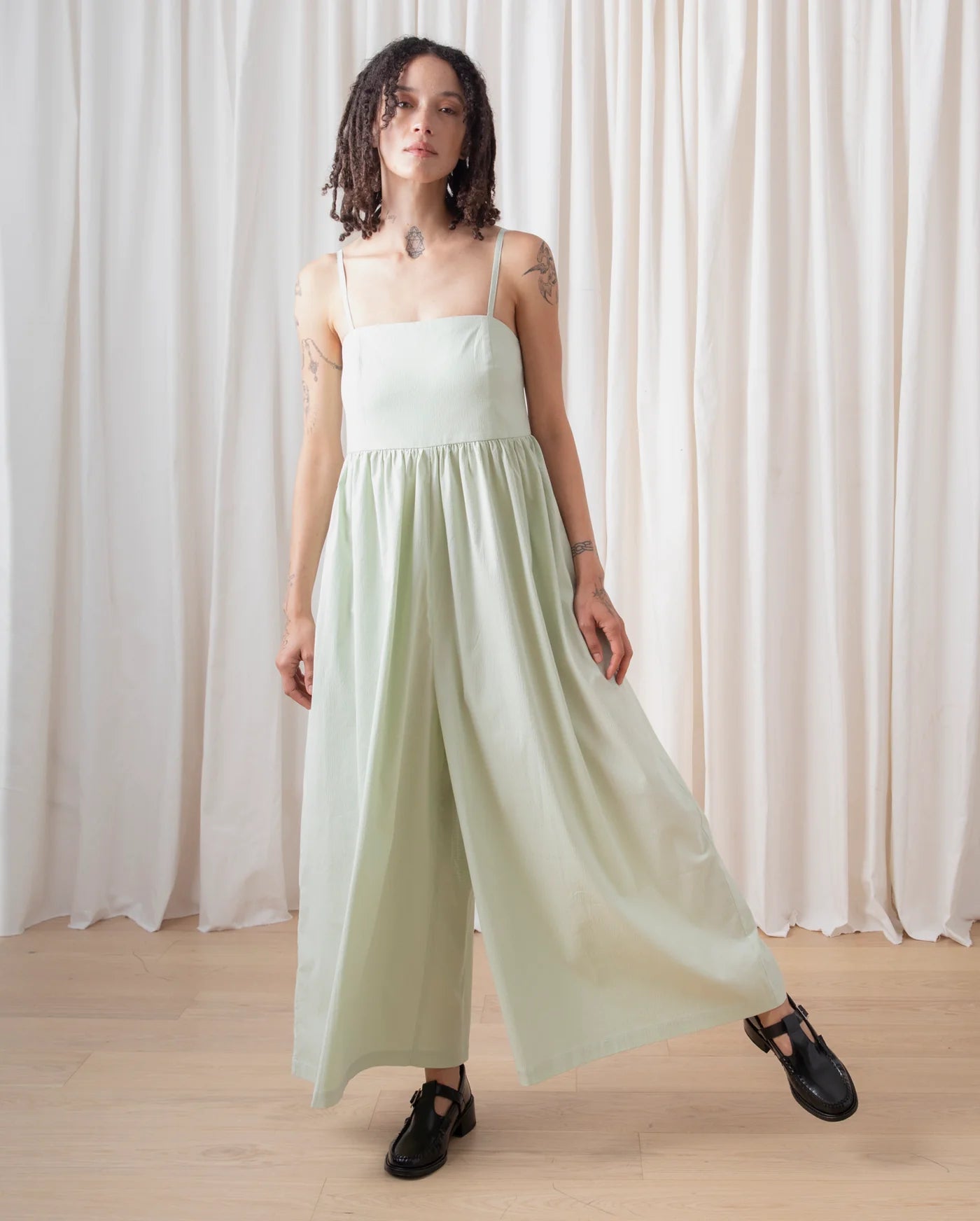 Ali Golden | Seersucker Full Jumper - Light Mint