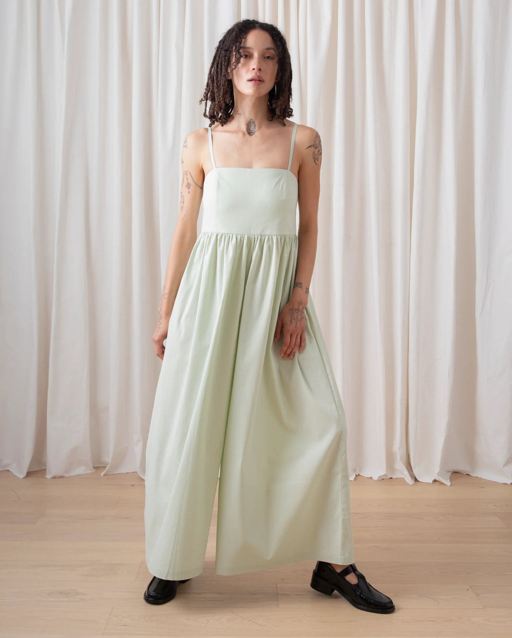 Ali Golden | Seersucker Full Jumper - Light Mint