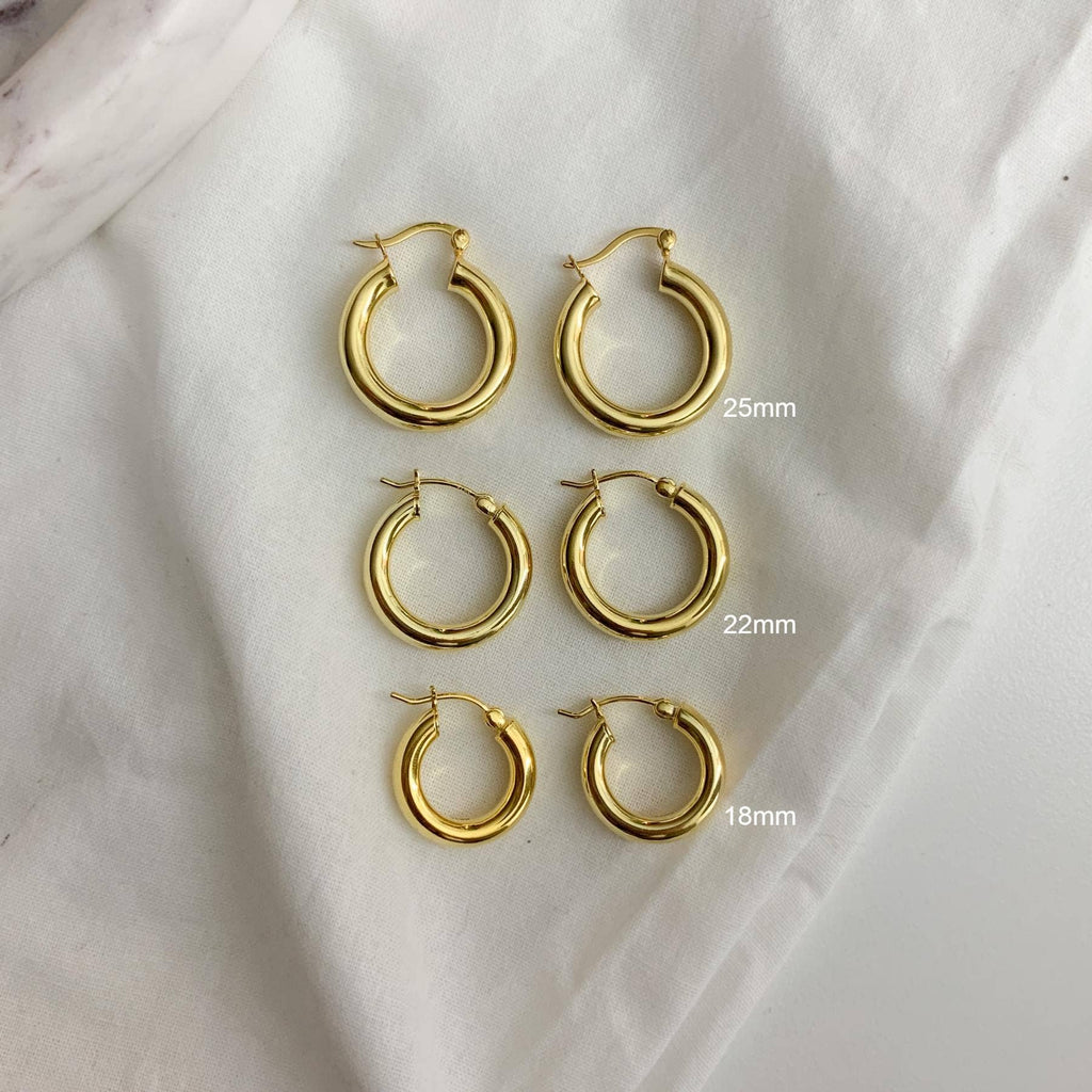 Love Local Jewelry | Blair Chucky Hoops 2.5cm - Gold