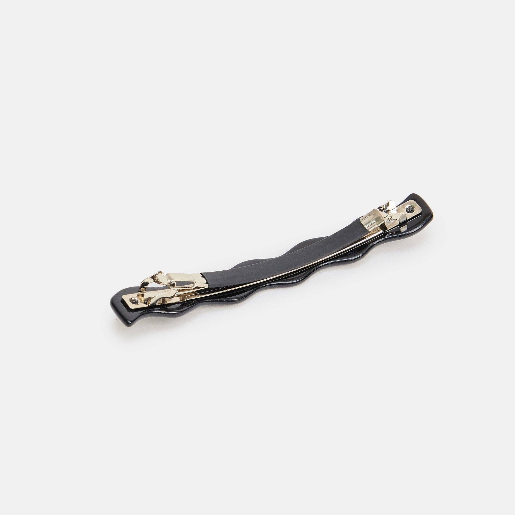 Chunks | Skinny Wave Barrette - Black