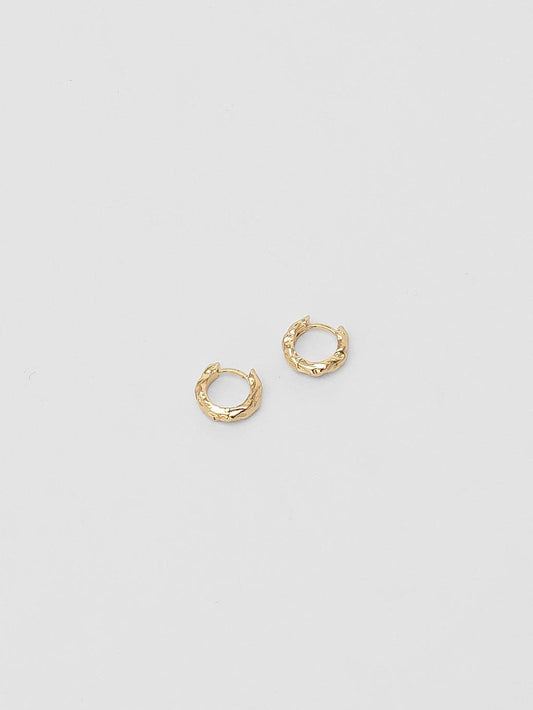 Wolf Circus | Organic Huggie Hoops in Gold