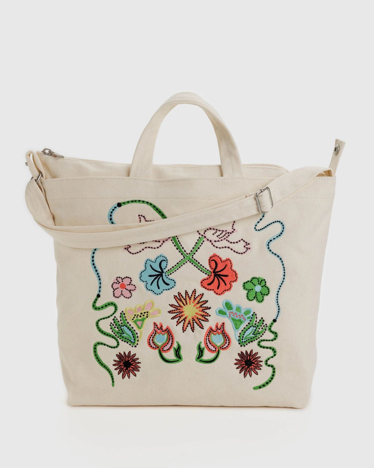 Baggu | Horizontal Duck Bag - Embroidered Birds