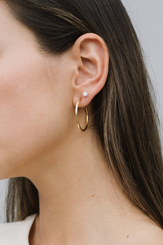 Kara Yoo | Arlo Large Hoops - Gold