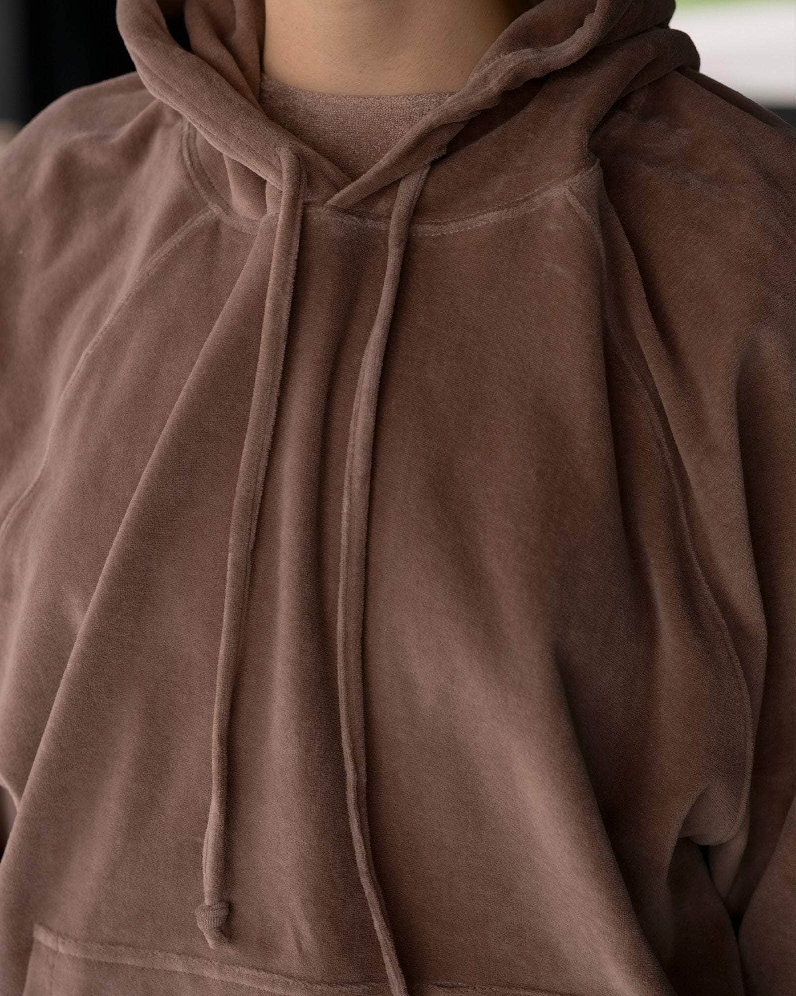 Baserange | Rim Raglan Hoodie - Organic Cotton Velour