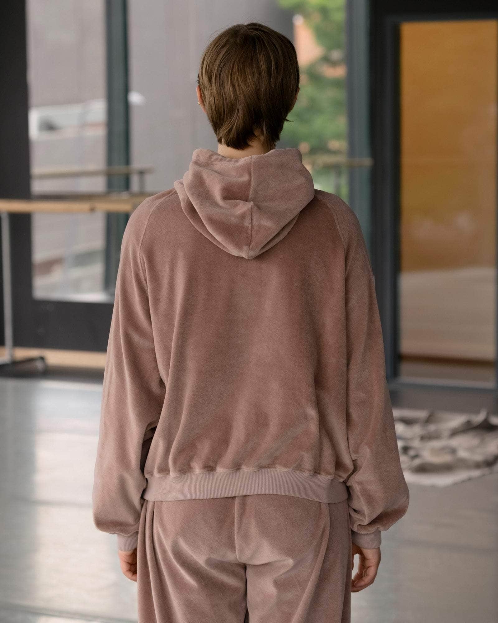 Baserange | Rim Raglan Hoodie - Organic Cotton Velour