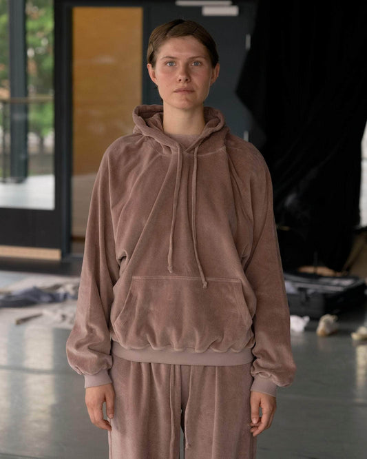 Baserange | Rim Raglan Hoodie - Organic Cotton Velour