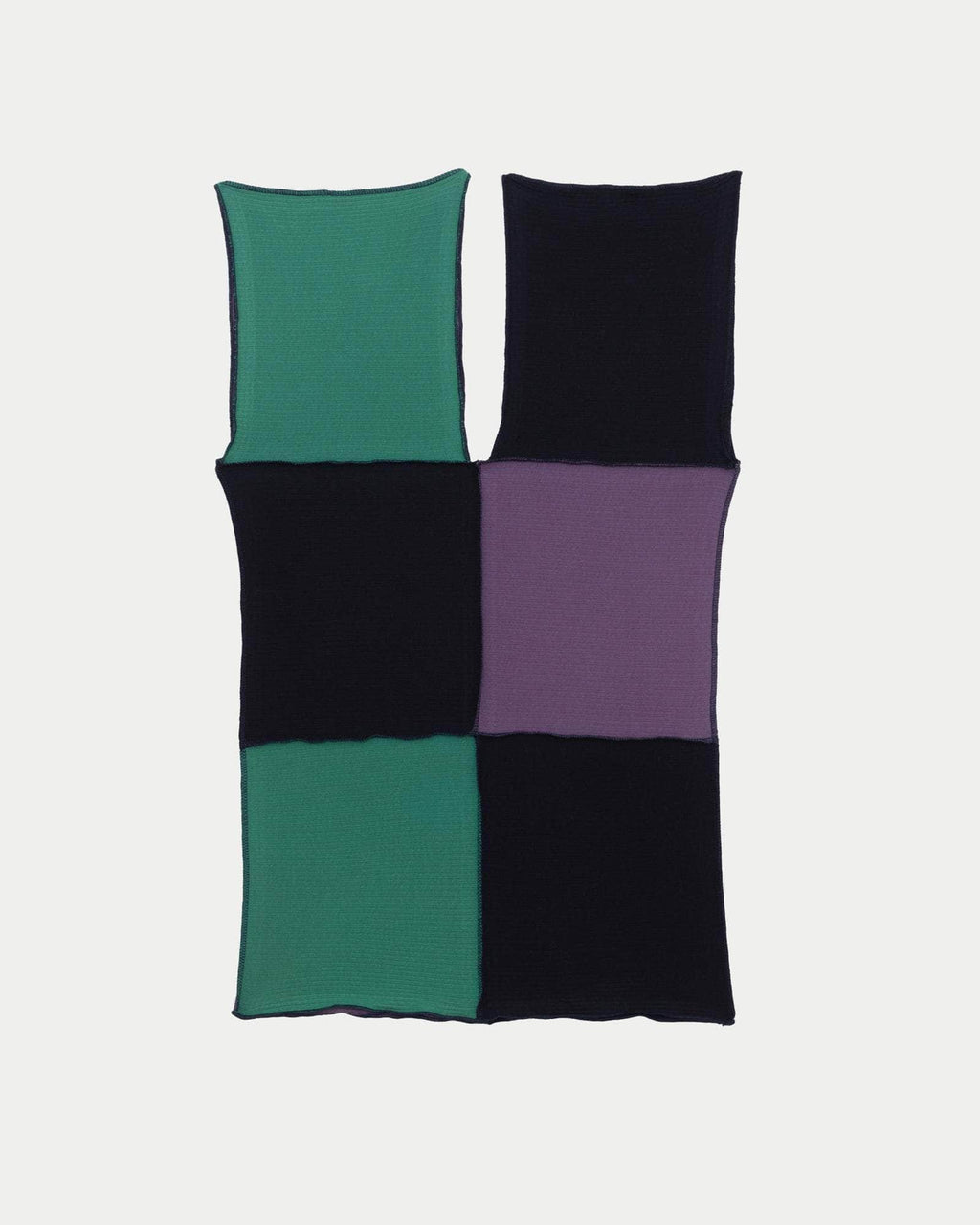 Baserange | Teak Tank - Organic Cotton Rib - Green/ Navy/ Purple