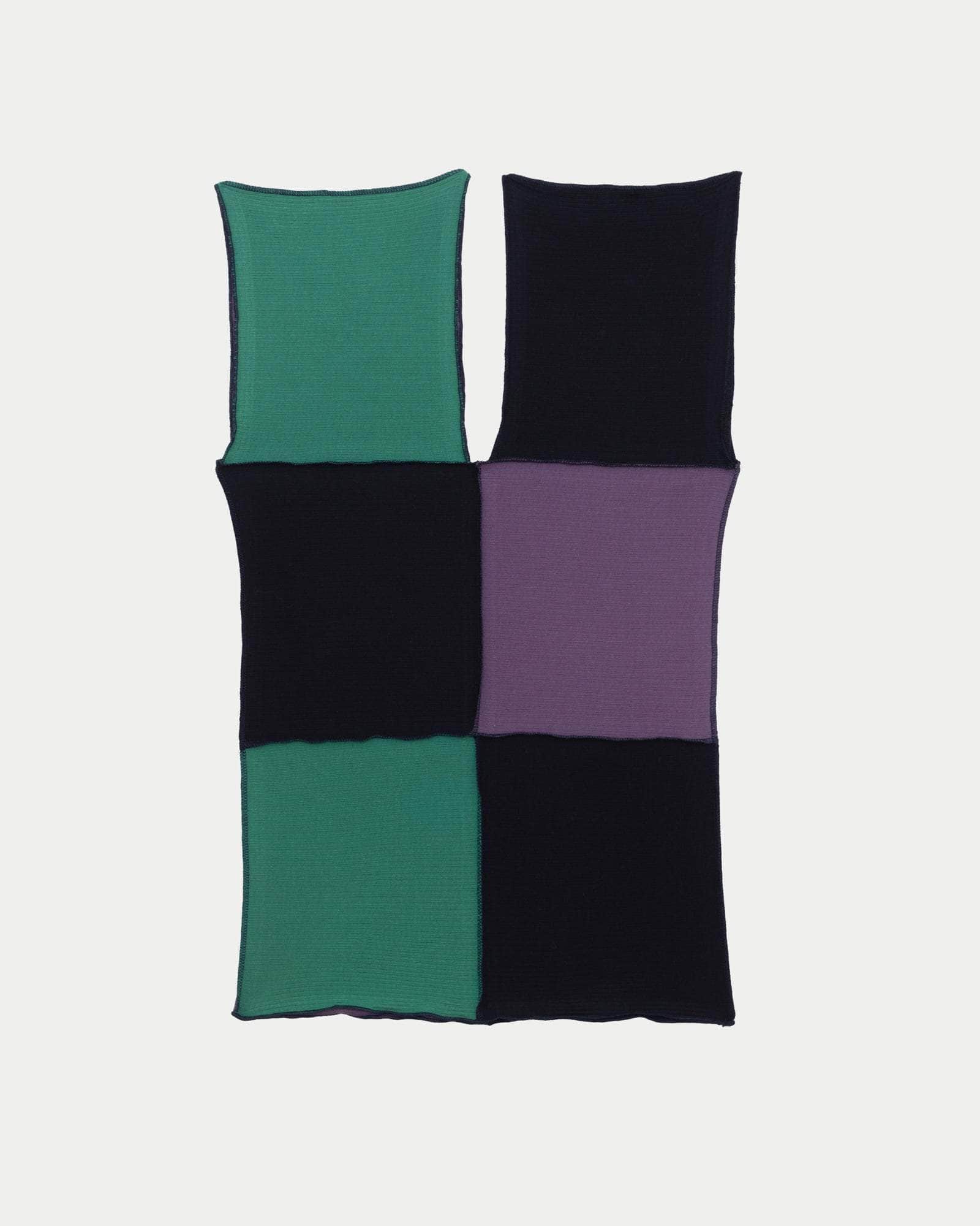 Baserange | Teak Tank - Organic Cotton Rib - Green/ Navy/ Purple