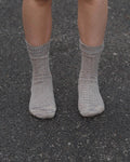 Baserange | Twist Over Ankle Socks - Grey Milange