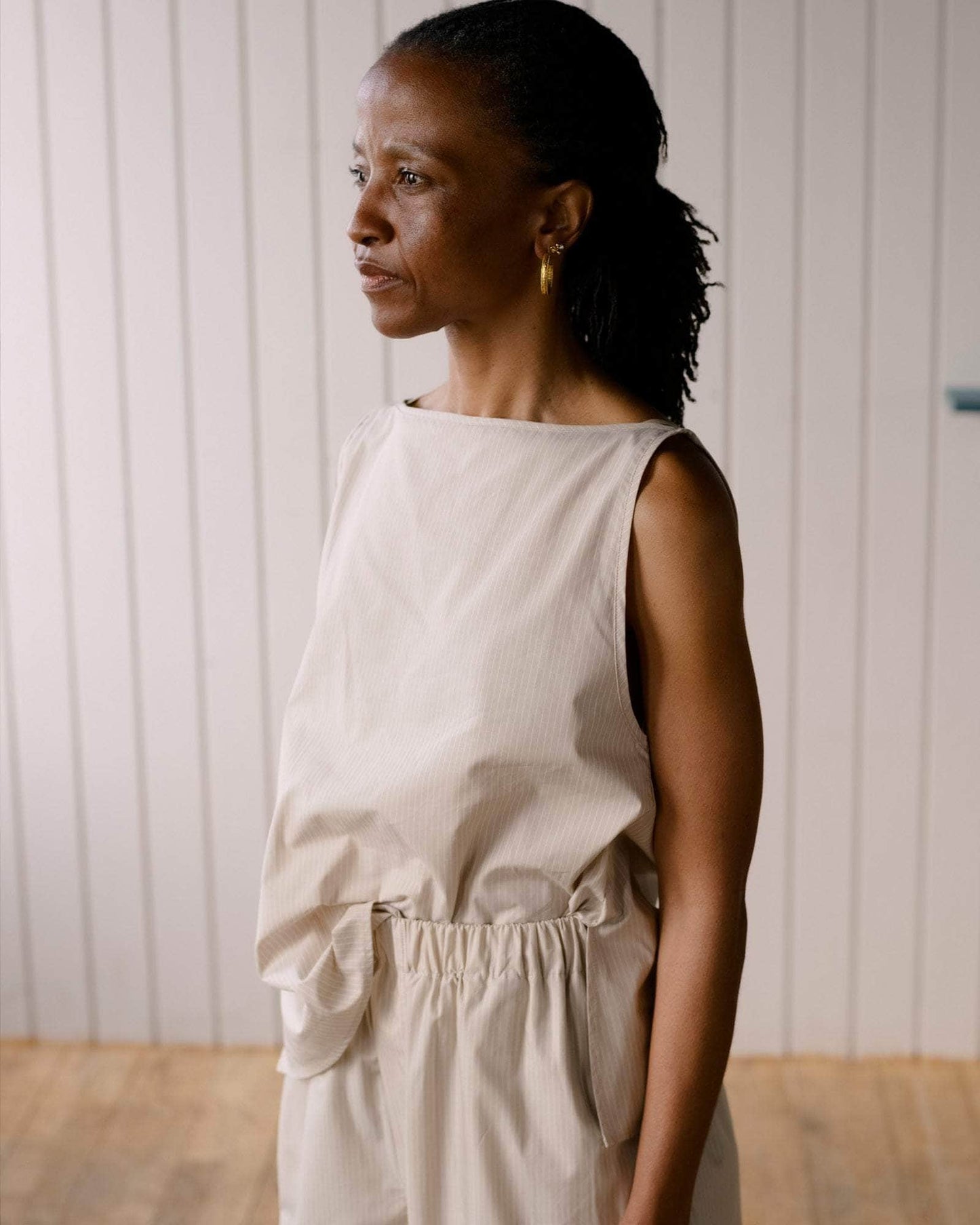 Baserange | Claude Pants - Brown Stripe