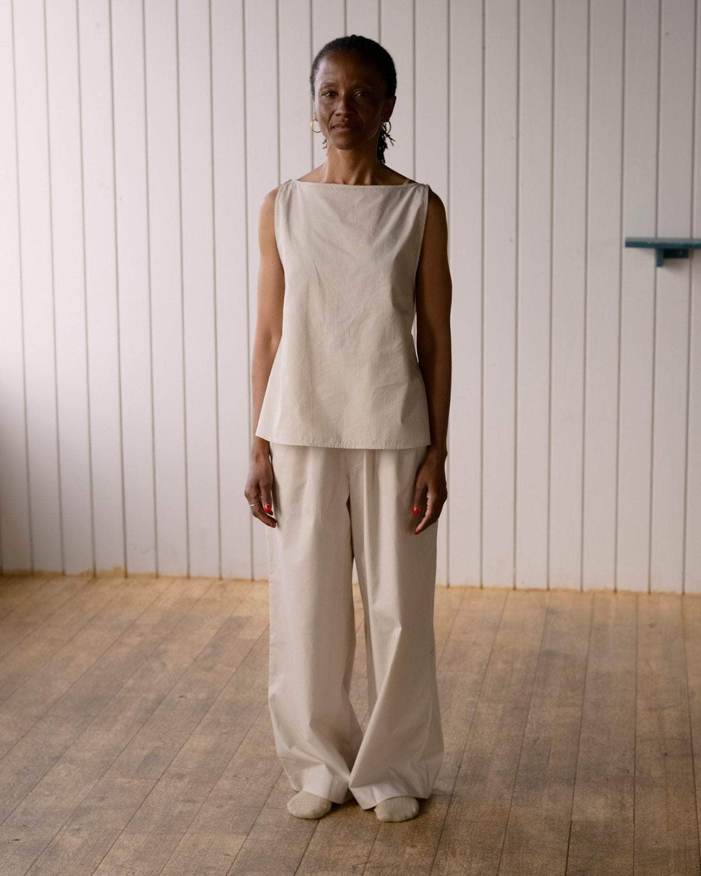 Baserange | Claude Pants - Brown Stripe