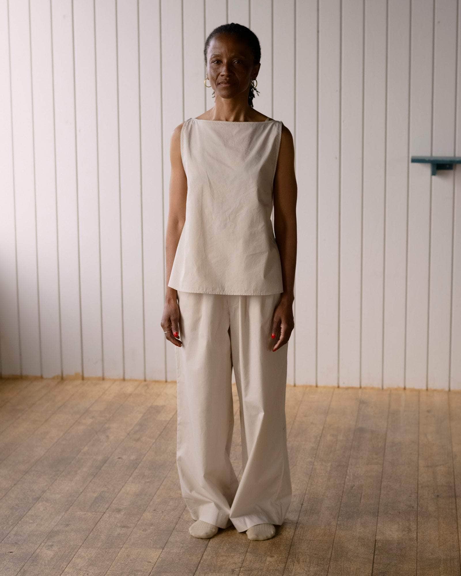 Baserange | Claude Pants - Brown Stripe
