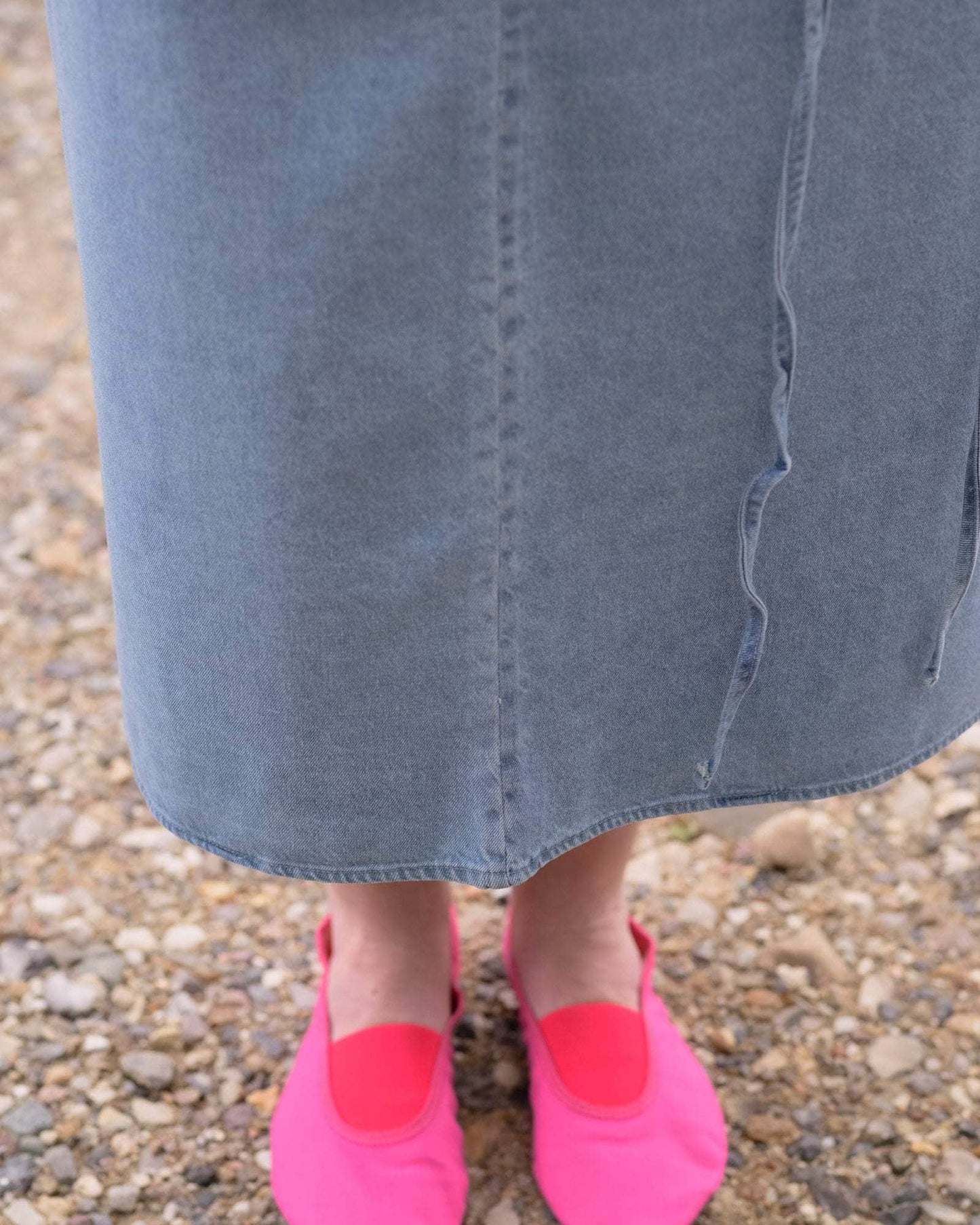 Baserange | Yumi Apron Dress - Light Denim Wash