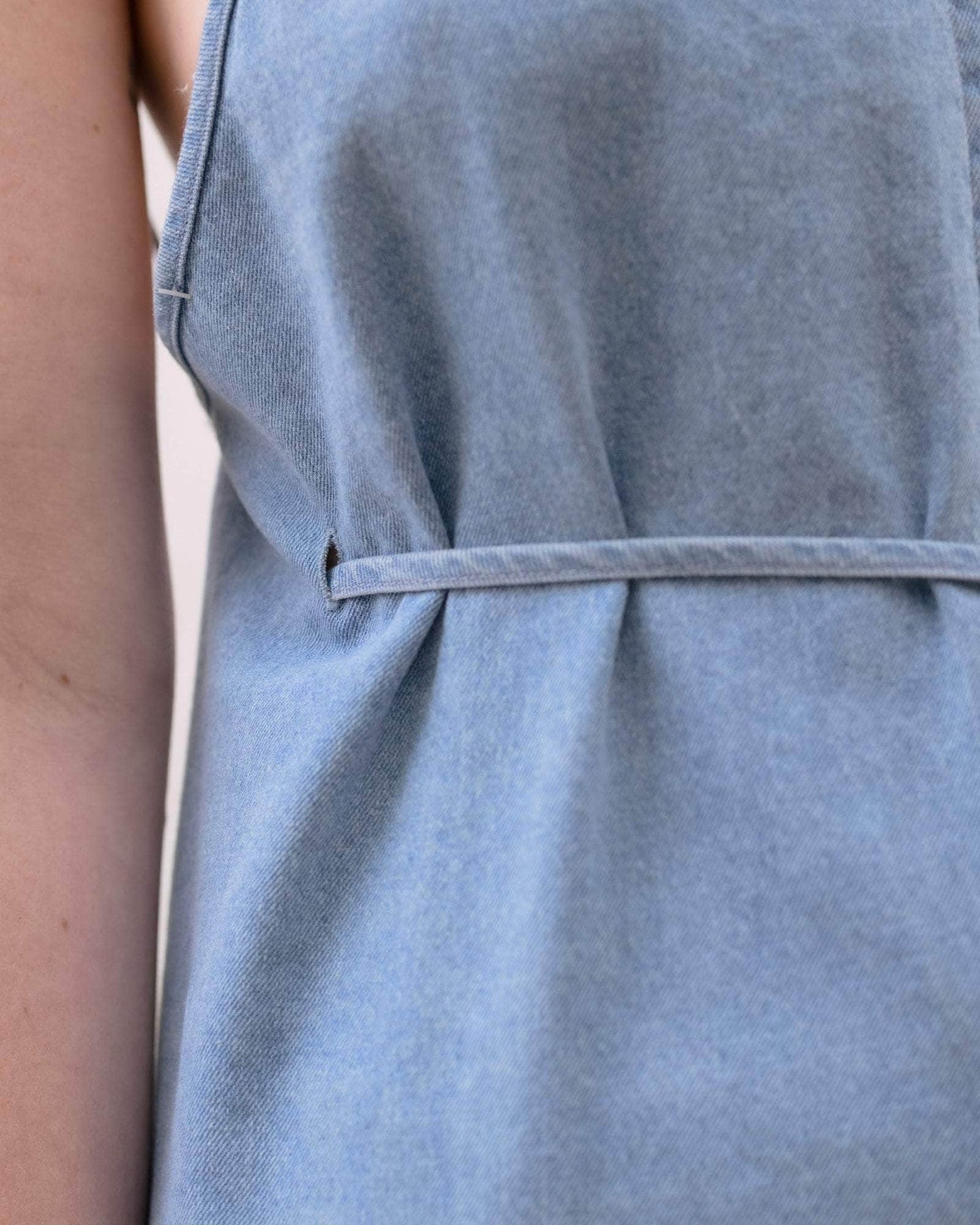 Baserange | Yumi Apron Dress - Light Denim Wash