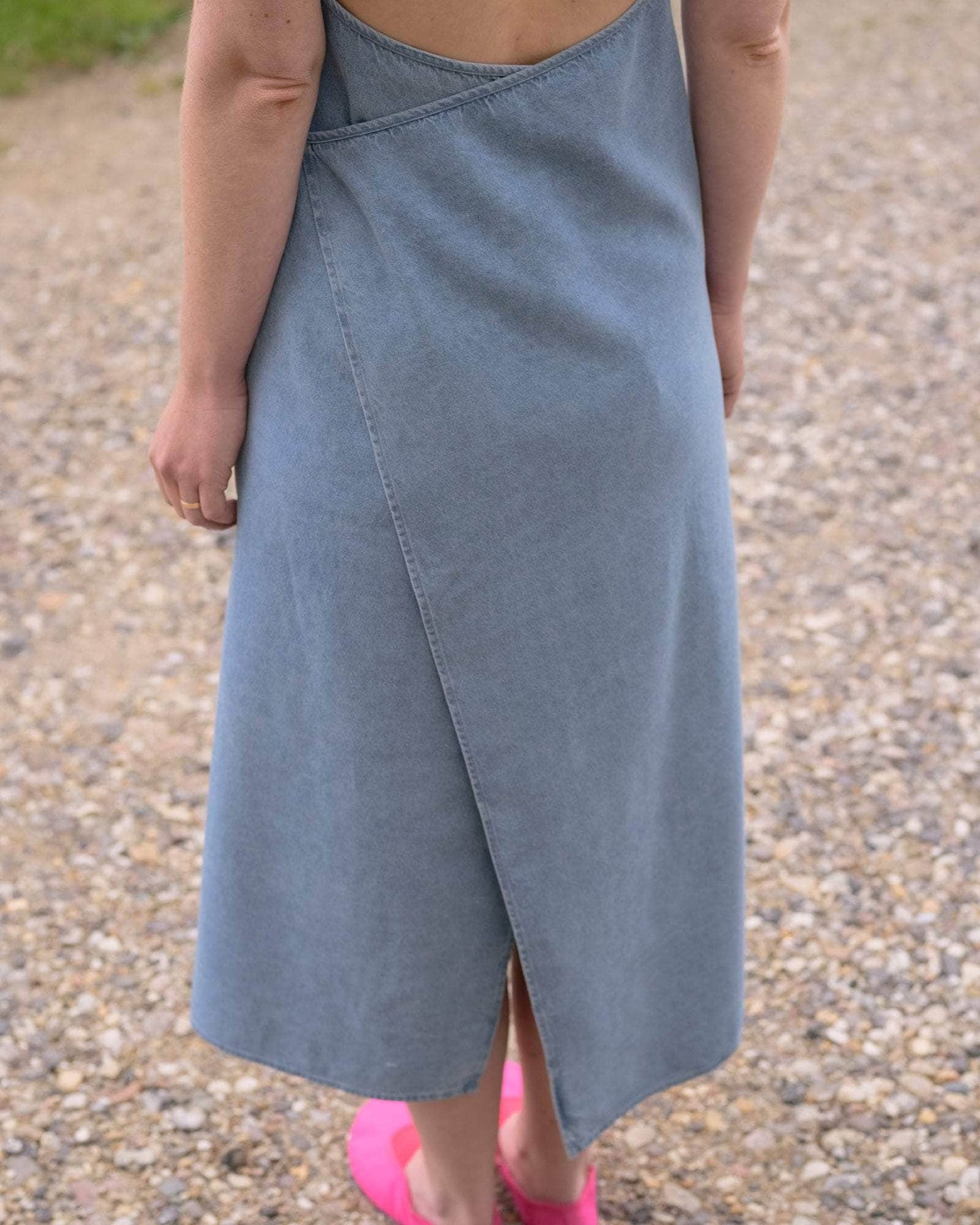 Baserange | Yumi Apron Dress - Light Denim Wash