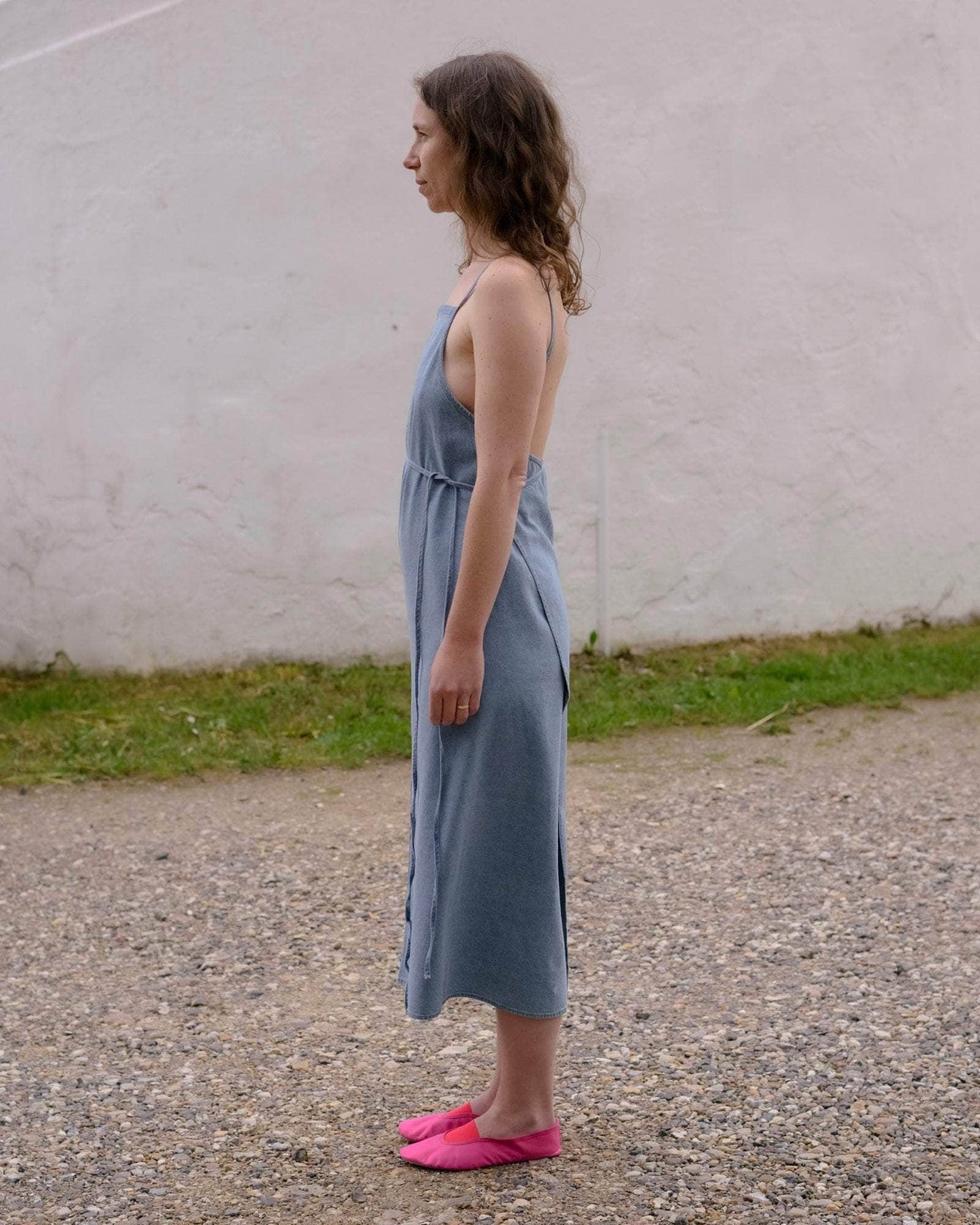 Baserange | Yumi Apron Dress - Light Denim Wash