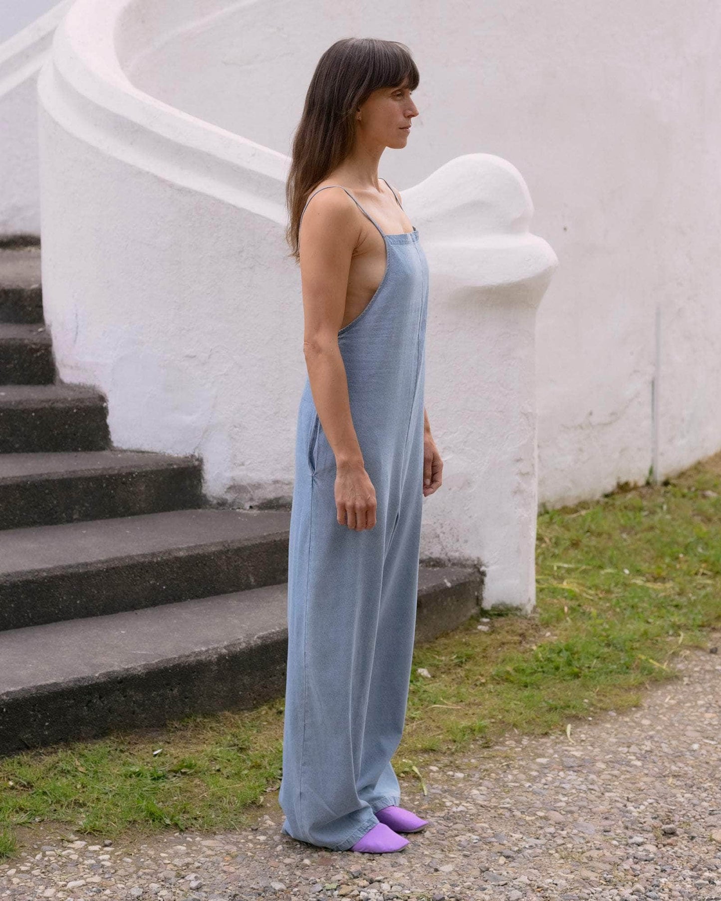 Baserange | Yumi Jumpsuit - Light Denim Wash
