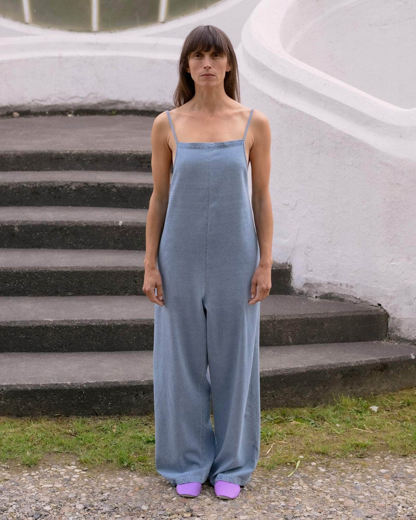 Baserange | Yumi Jumpsuit - Light Denim Wash