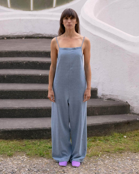 Baserange | Yumi Jumpsuit - Light Denim Wash