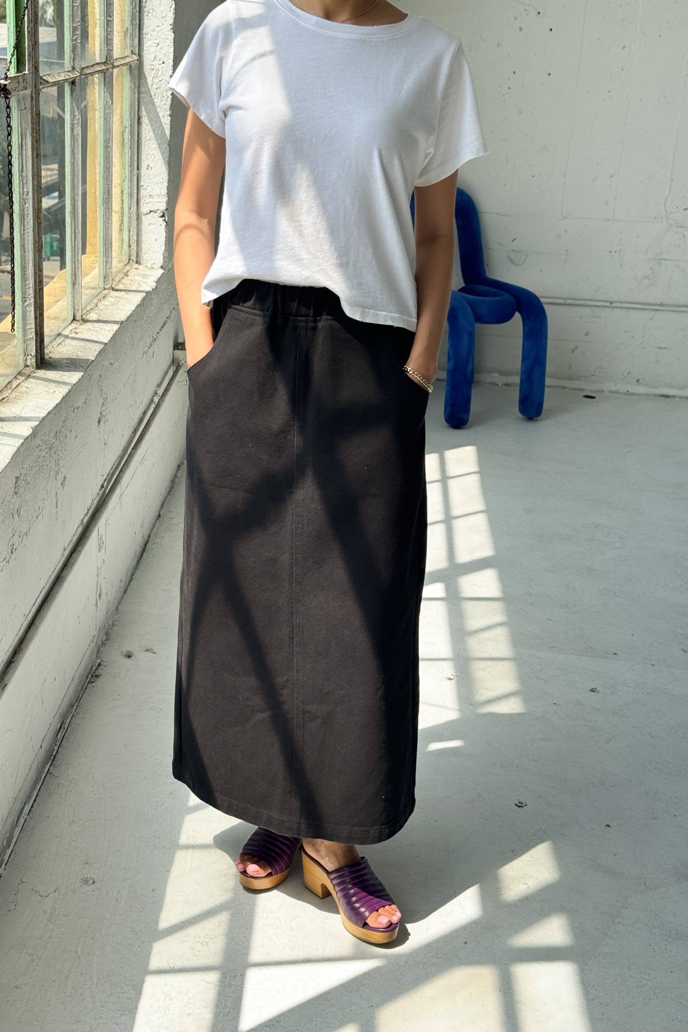 Le Bon Shoppe | Long City Skirt - Black