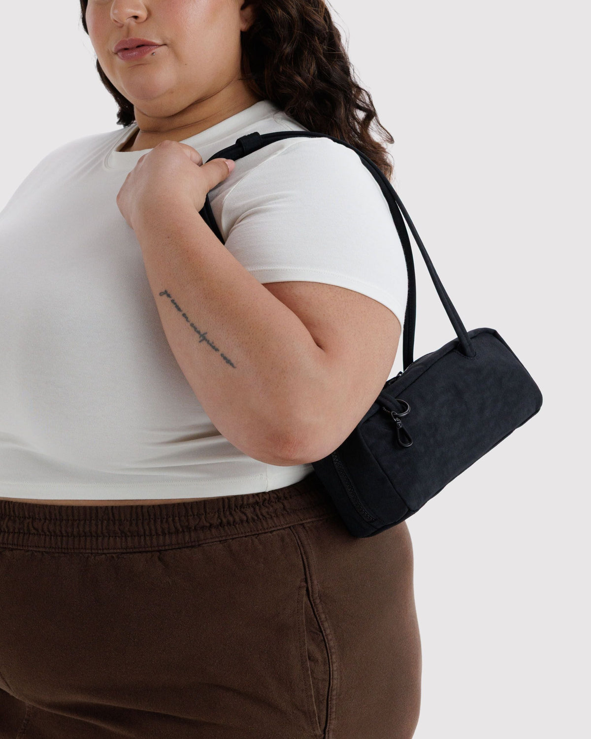 Baggu | Small Nylon Bowler Bag - Black