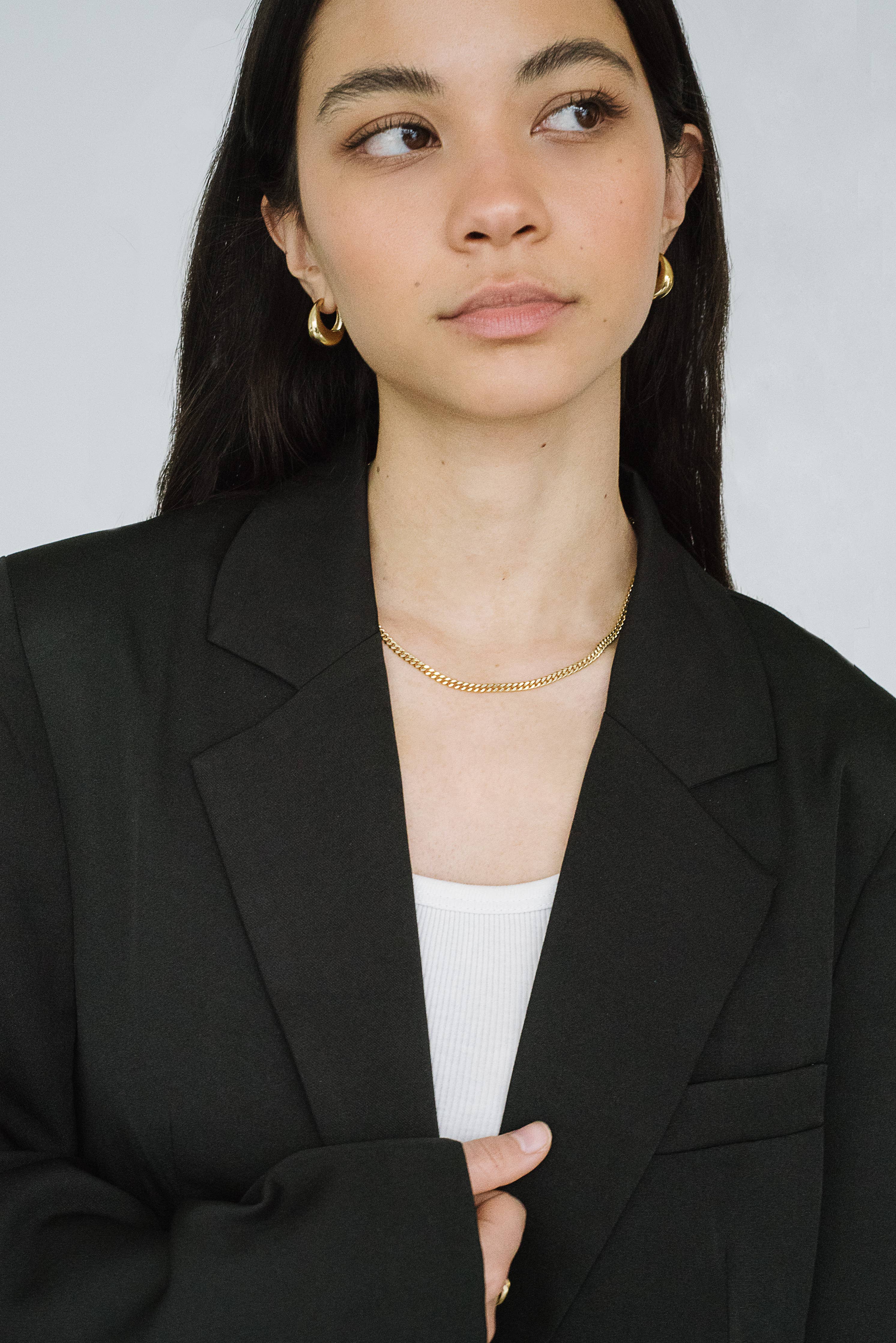 Kara Yoo | Midi Curb Necklace - Yellow Gold