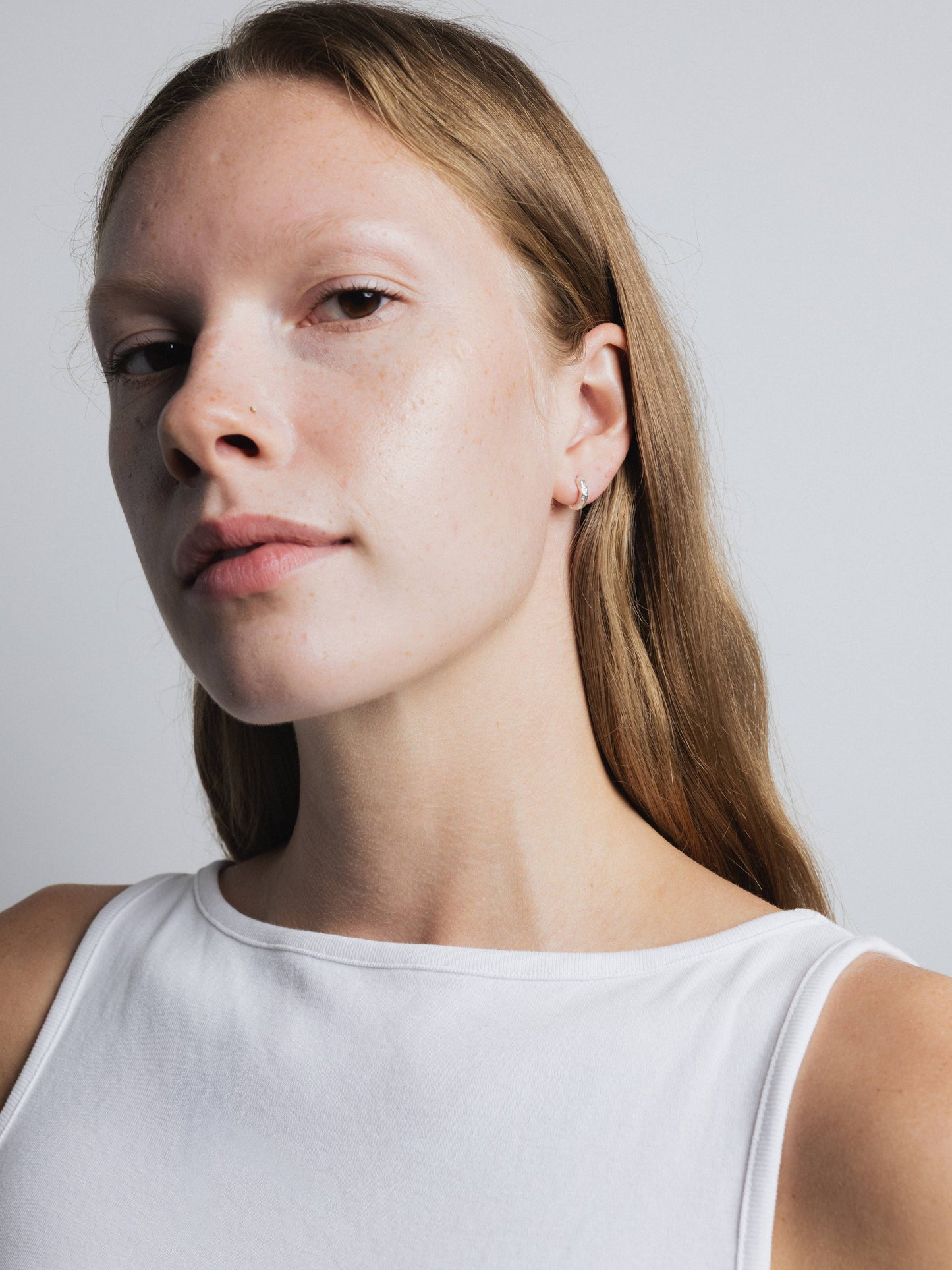 Wolf Circus | Organic Huggie Hoops in Sterling Silver