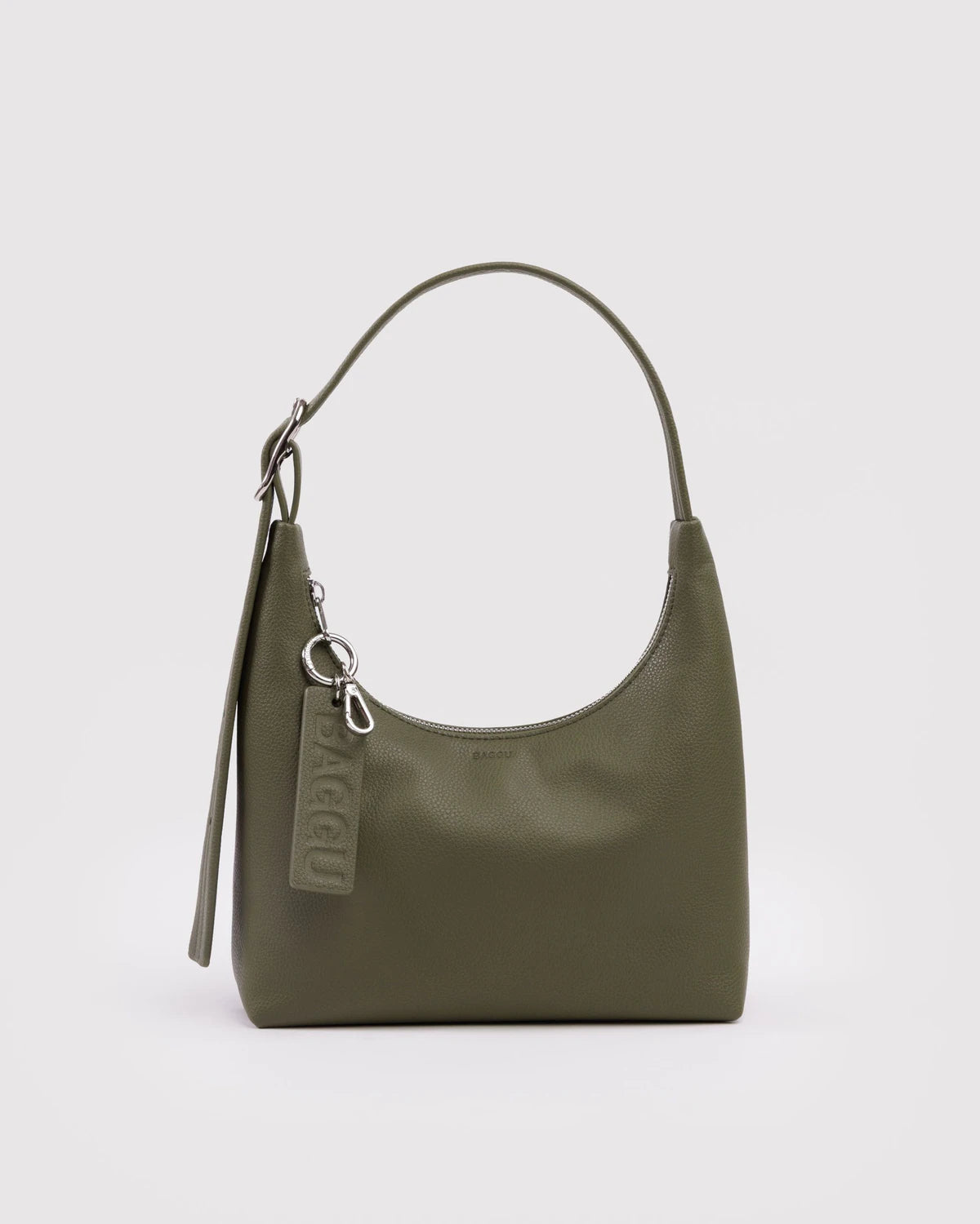 Baggu | Mini Recycled Leather Shoulder Bag - Loden