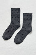 Le Bon Shoppe | Sneaker Socks: Polka Dot - Charcoal/Black