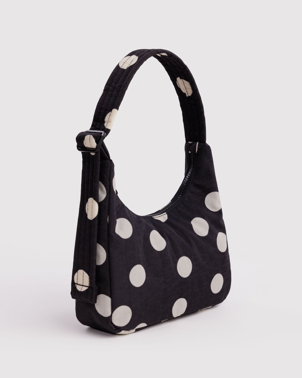 Baggu | Mini Nylon Shoulder Bag - Black and Cream Polka Dot
