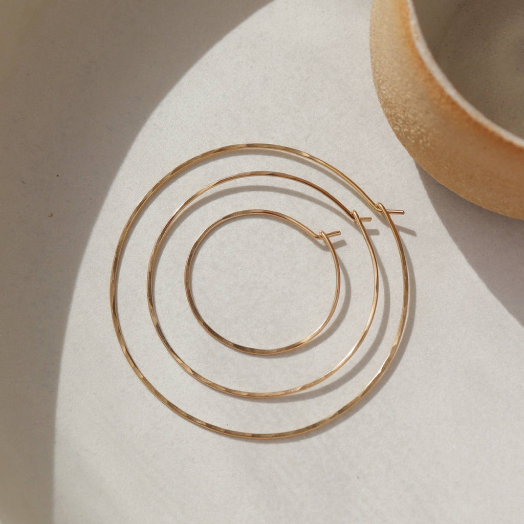 Token Jewelry | Organic Hoops - 14k Rose Gold Fill / Large