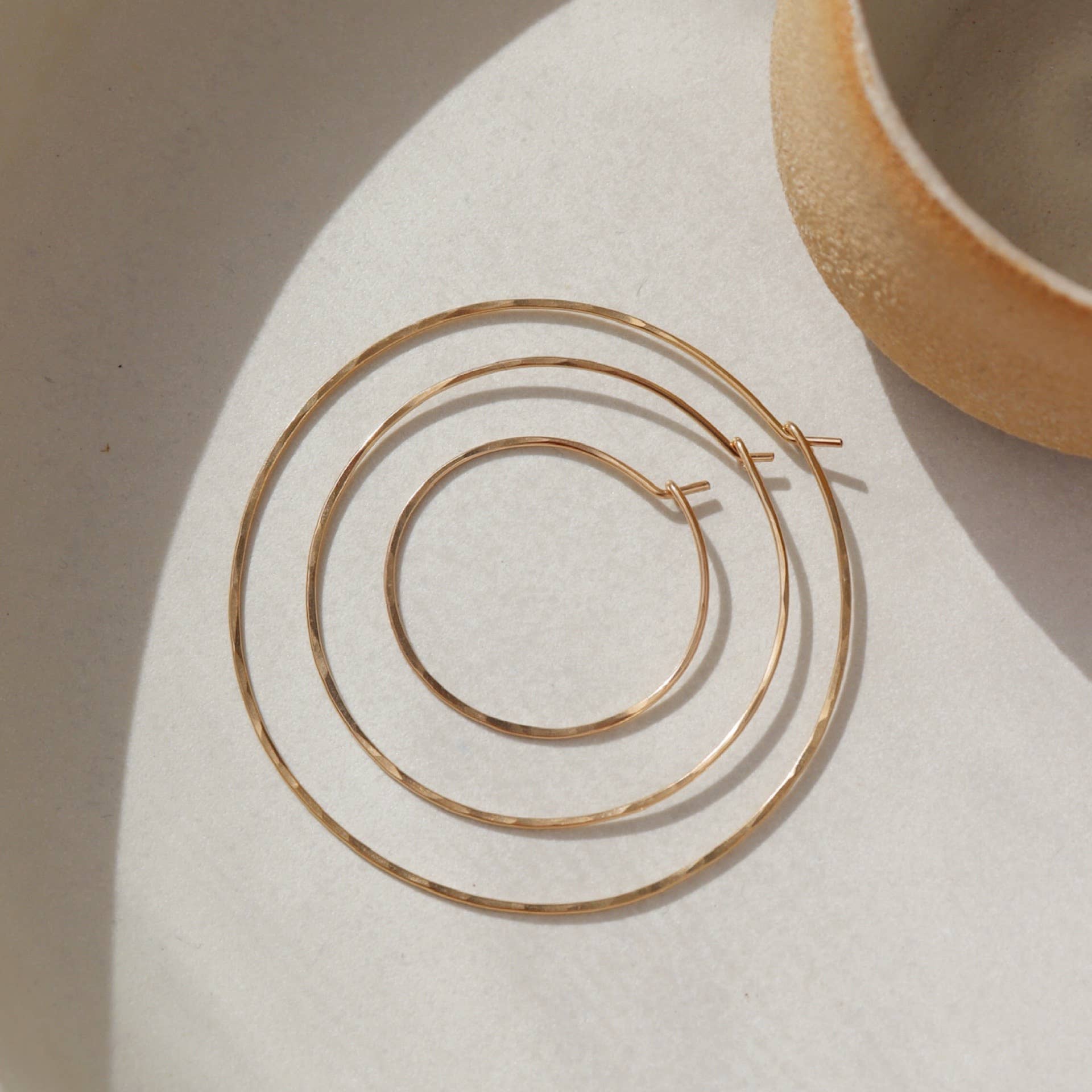 Token Jewelry | Organic Hoops - 14k Rose Gold Fill / Large