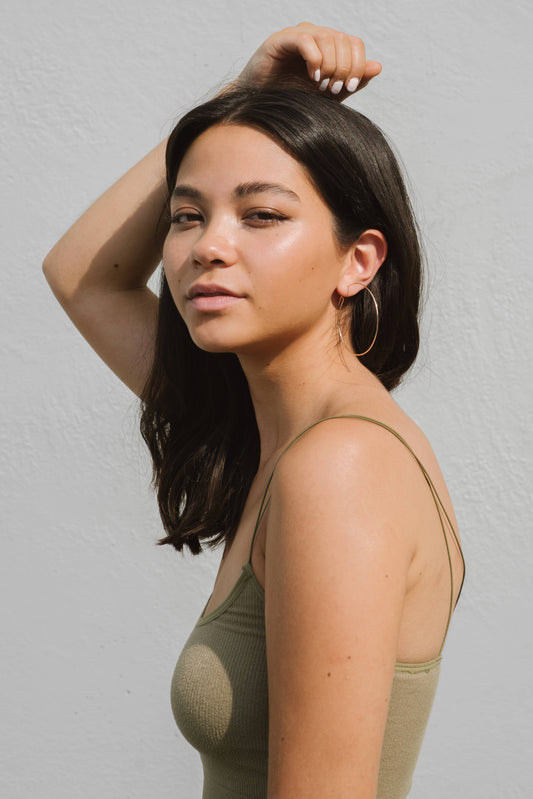 Kara Yoo | Pull-Me-Through Large Hoops - Yellow Gold Fill 14K